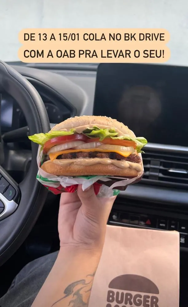 Advogados de todo o Brasil poderão comer Burger King de graça