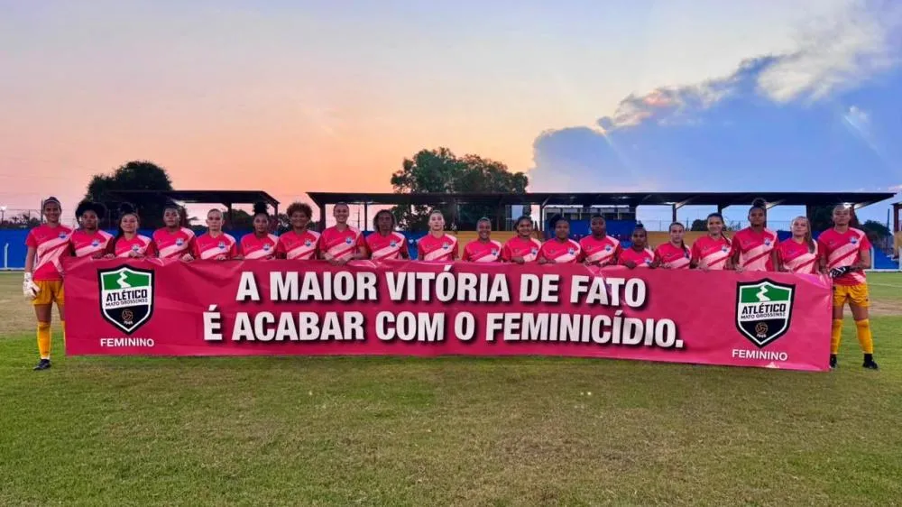 A maior vitória é vencer o feminicídio: Atlético Matogrossense feminino entra em campo contra a violência à mulher