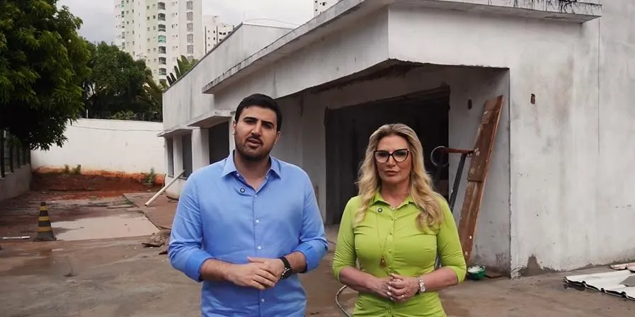 Emanuelzinho e primeira-dama de Cuiabá visitam obras do Centro de Referência da Mulher