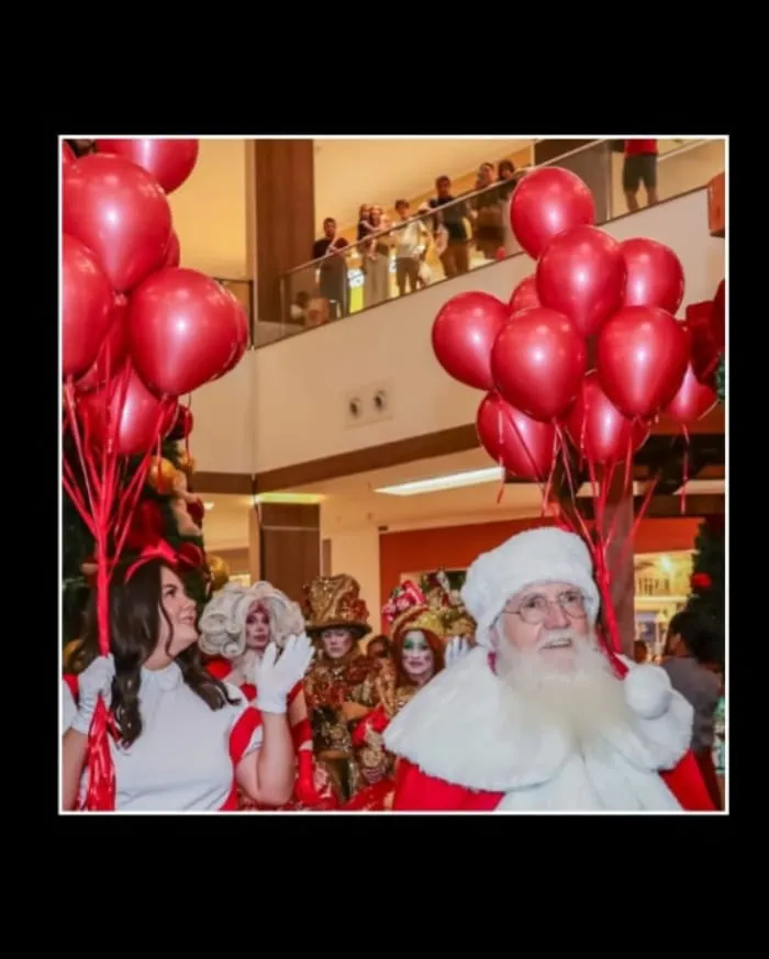 Chegada do Papai Noel no Shopping Estação Cuiabá. Já pode anotar na agenda!