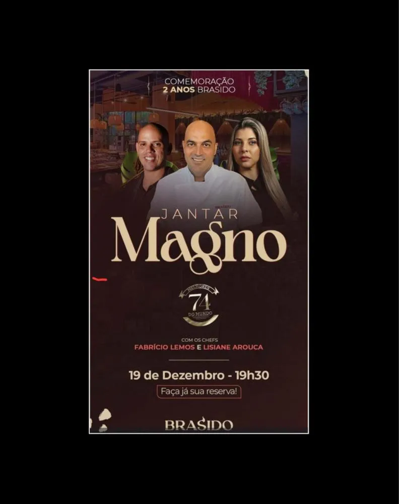 Meu amigo, chef Fernando Mack, fará “O Jantar” para fechar o ano. Vamos?