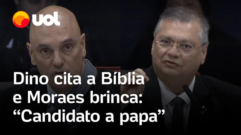 Dino cita a Bíblia, ironiza 'juristas de internet', e Alexandre de Moraes brinca: 'Candidato a papa'