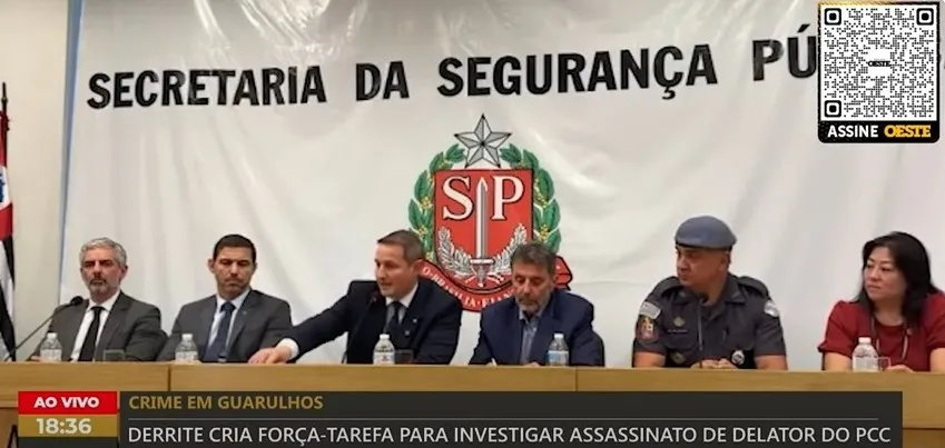 Derrite cria força-tarefa para investigar execução de delator do PCC