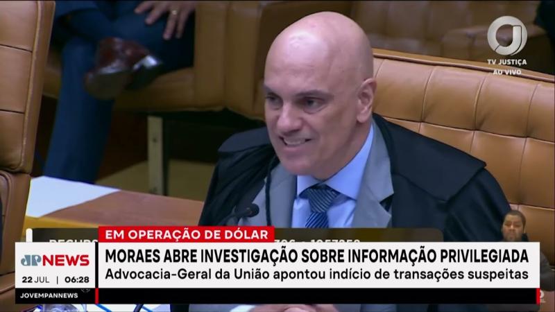 Moraes manda investigar suspeita de informação privilegiada antes de tarifa dos EUA ao Brasil