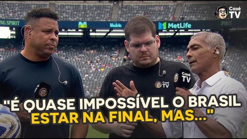 RONALDO E ROMÁRIO JUNTOS NA CAZÉTV NO PRÉ-JOGO DA FINAL DA COPA DO MUNDO DE CLUBES DA FIFA