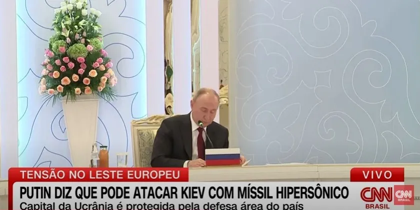Putin diz que pode atacar Kiev com míssil hipersônico