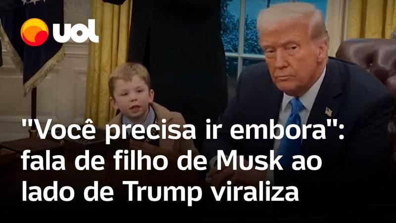 Filho de Elon Musk interrompe coletiva com Trump e vídeo viraliza: 'Você precisa ir embora'