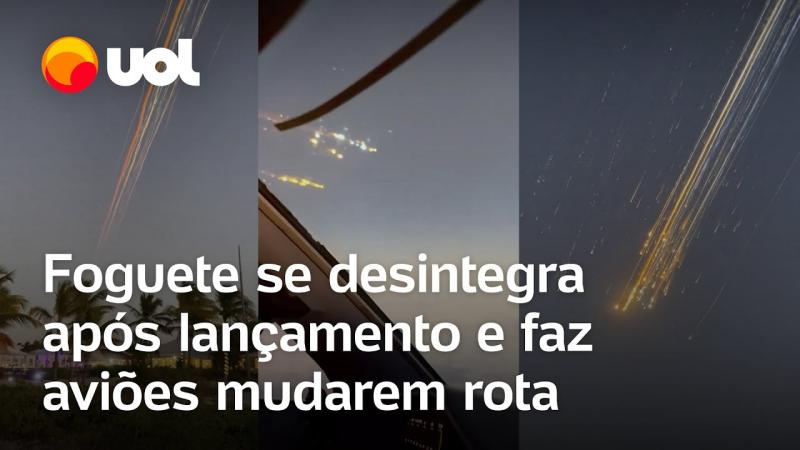 Foguete Starship se desintegra após lançamento e faz aviões mudarem rota