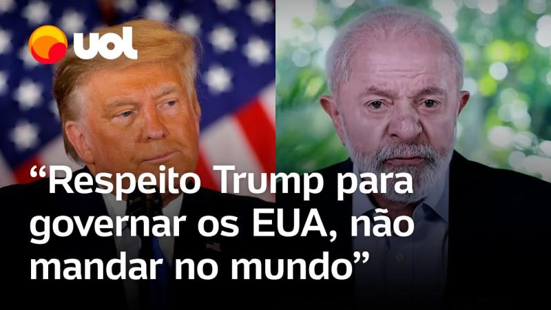 Trump foi eleito para governar os EUA, não para mandar no mundo, diz Lula: 'Não é xerife'